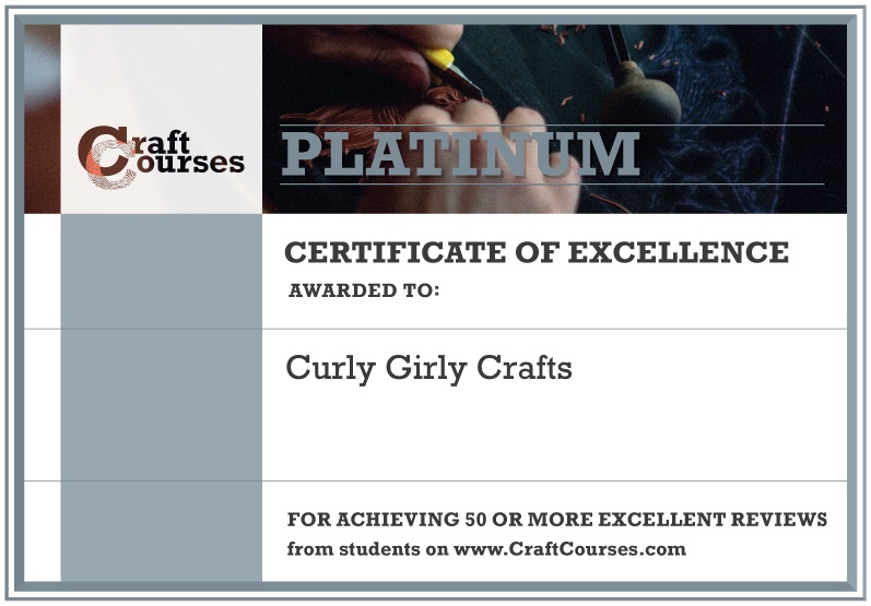 platinum award - personalised